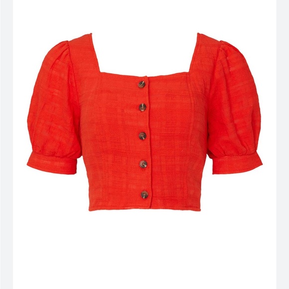 Love, Whit Tops - Red Smocked Top